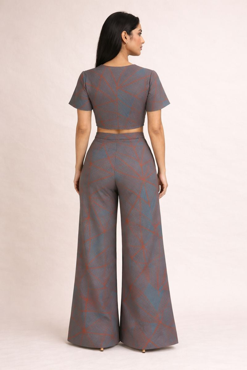 Printed Grey Cotton Co-Ord Set