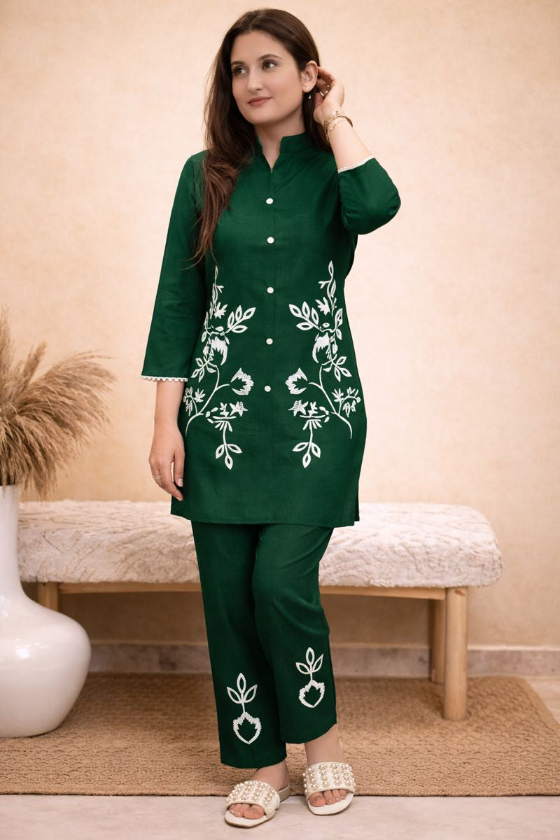 Embroidered Rayon Kurta Set